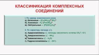 № 136 Неорганическая химия Тема 13 Комплексные соединения Часть 3 Классификация [upl. by Nauqed]