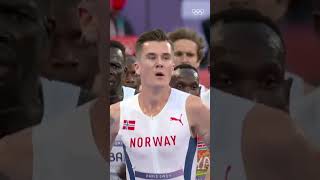 Jakob Ingebrigtsen powered through the final lap amp claimed gold in the men’s 5000m at Paris2024🥇 [upl. by Namreg]