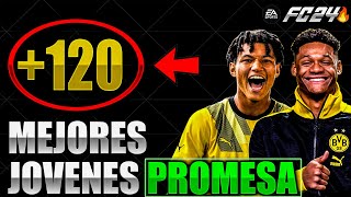 120 MEJORES JOVENES PROMESAS para MODO CARRERA en FC 24 BARATOS amp BRUTALES😱🔥 [upl. by Anya]