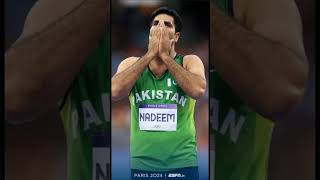 Arshad Nadeem Javelin Throw Winner Olympics 2024 olympics [upl. by Airehs]