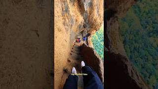 Climbing a Mountain Made of Stairs 😱 hariharfort trek maharashtra adventure fort [upl. by Eerahc]