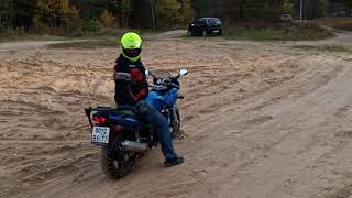 Kawasaki zr7s off road in sand  kawasaki zr7 exhaust в глубоком песке [upl. by Marcia]