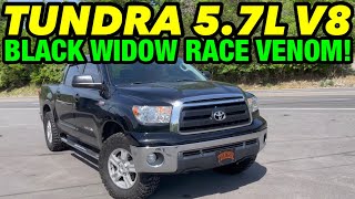 2010 Toyota Tundra 57L V8 Dual Exhaust w BLACK WIDOW RACE VENOM [upl. by Utica]