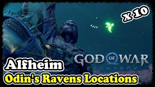 Alfheim All Odins Ravens Location Guide God of War Ragnarök [upl. by Ahsyekal]