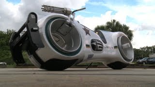 Take a ride on a real Tron bike [upl. by Kreit]