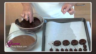 Dipping Cookies Pretzels Cherries in Chocolate [upl. by Durstin963]