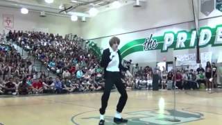 Flawless Moonwalk High School MJ Impersonator Dances to Billie Jean 2014 [upl. by Irrol]