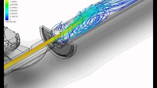 SolidWorks Flow Simulation exit part of calibration rig [upl. by Bordie857]