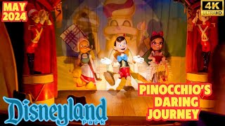 Pinocchios Daring Journey POVDisneyland Rides 2024 in 4K [upl. by Kiki]