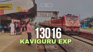 13016 KaviGuru Exps arrival amp departure from Mandar Hill [upl. by Ahseenal]