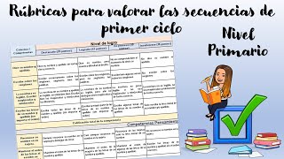 Rúbricas para valorar las secuencias de primer ciclo [upl. by Joy]