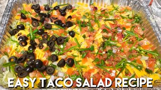 BEST TACO SALAD RECIPE  TACO SALAD DIP RECIPE  NO BAKE [upl. by Harimas]