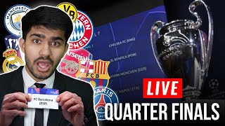 Champions League Quarter Finals DRAW LIVE REACTION [upl. by Vlad]