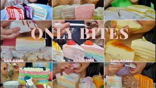 SAS  ASMR Crepe Cake Compilation  Bites Only  Sleep Aid [upl. by Severin682]