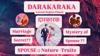 Spouse Characteristics  Darakaraka  दारकारक  spouse significator  spouse in astrology marriage [upl. by Spratt]