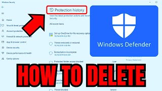 How To DELETE Protection History Windows Defender EASY METHOD [upl. by Ahsinot]