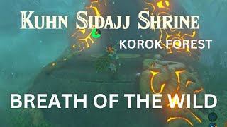 KUHN SIDAJJ SHRINE KOROK FORESTTHE LEGEND OF ZELDA BOTW [upl. by Ylrebmit]