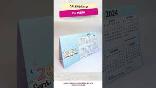 DIY  COMO MONTAR CALENDÁRIO DE MESA PARA IMPRIMIR 2024  ARQUIVO DIGITAL PAPELARIA PERSONALIZADA [upl. by Shirleen]