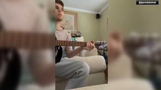 Man captures video of New Jersey earthquake while playing guitar inside home [upl. by Klinges]