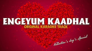 Engeyum Kaadhal  Engeyum Kaadhal Karaoke Song Video  Jayam Ravi Hansika  Harris  WE4U Promedia [upl. by Notsecnirp]