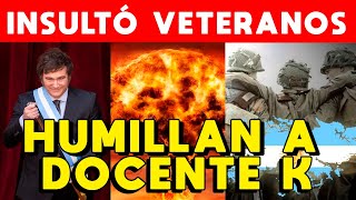 HUMILLAN A DOCENTE MILITANTE KIRCHNERISTA POR ADOCTRINAR E INSULTAR A VETERANOS MALVINAS [upl. by Nissensohn]