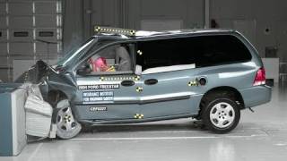 2004 Ford Freestar moderate overlap IIHS crash test [upl. by Traggat845]