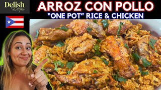 ARROZ CON POLLO One Pot Chicken amp Rice Puerto Rican Style  Delish DLites  Puerto Rican Dishes [upl. by Kablesh428]