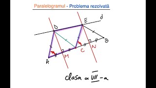 Paralelogramul  Problema rezolvata clasa a VIIa [upl. by Elga]