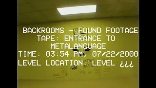 Backrooms Found Footage  Entrance to Metalanguage [upl. by Arnold]