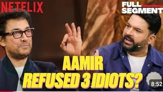 The Great Indian Kapil Show  Why Amir Khan First Refused 3idiots amirkhan kapilsharma netflix [upl. by Beacham]