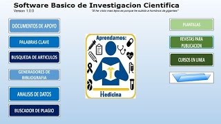 INVESTIGANDO EN MEDICINA Software basico de investigacion cientifica [upl. by Vish]