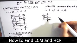 How to find the LCM amp HCF  How To Find The LCM amp HCF Of 12 16 And 18 In Under 5 Minutes [upl. by Ettennat680]