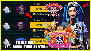 PREMIOS EVENTOS DIA DE MUERTOS 2024 TIENDA GRATIS Token SINIESTRO CONSIGUE NECRO CATRINA free fire [upl. by Enelegna]