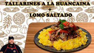 TALLARINES A LA HUANCAINA CON LOMO SALTADO 🍝😋🇵🇪 [upl. by Ynattir]