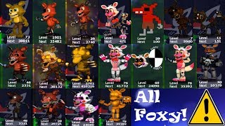 Fnaf World  ALL Foxy amp Mangle Mods Mod [upl. by Einyaj277]