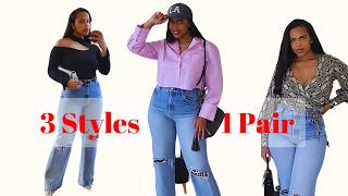 How to Wear Wide Leg Jeans 3 Ways for Your Curvy Body [upl. by Lory787]