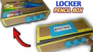 How to make a locker pencil box with cardboardg idea [upl. by Johnnie]