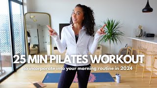 25 Min Daily Pilates Workout Do this EVERY MORNING for Toned Abs Waist and Thighs [upl. by Aerdua901]