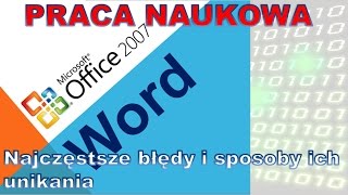 025 Praca dyplomowa cz 5 najczęstsze błędy [upl. by Koal]