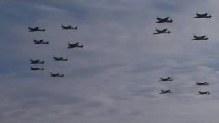 16 Spitfires in Formation Duxford 2010 [upl. by Sualohcin]