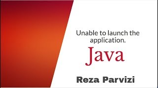 Unable to launch the application Java [upl. by Atazroglam]