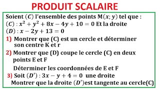 Equation dun cercle et position relative dun cercle et dune droite [upl. by Eldrida]