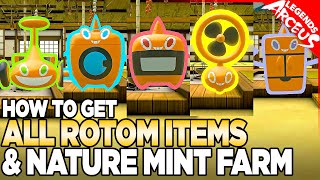 How to Get All Rotom FormsItems amp Nature Mint Farming  Pokemon legends Arceus [upl. by Sandi759]