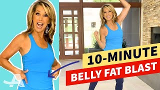 10Minute Belly Fat Blast Workout With Denise Austin [upl. by Anaira]