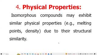 IsomorphousSolid stateCHEM101Entrance MSc chemistry [upl. by Dachia]