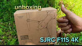 perdana umboxing drone SJRC F11S 4K 3km  rekomendasi [upl. by Nile]