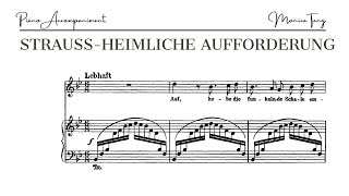 Strauss Heimliche Aufforderung Op 27  PIANO ACCOMPANIMENT [upl. by Darryn]