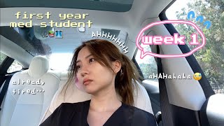 First Week of Medical School VLOG [upl. by Naujuj]