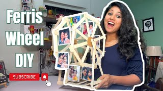 DIY Popsicle Stick Ferris Wheel Tutorial  Fun Craft Project [upl. by Eeryk]