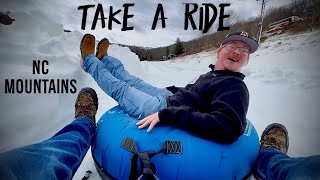 Snow Tubing Fun in NC Mountains [upl. by Airehtfele]